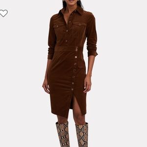 Britton Velvet Midi Shirt Dress - Veronica Beard